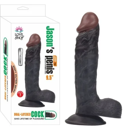 Süper Realistik Titreşimli 24 cm Siyah