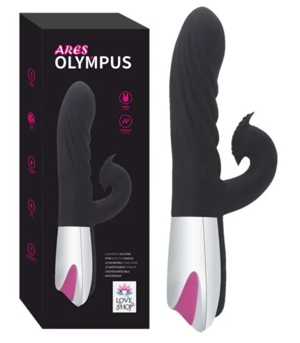 Ares Olympus İleri Geri Darbe Modlu Tavşan Vibratör - 12 Fonksiyonlu & Medikal Silikon