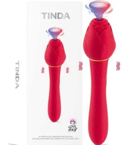 Tinda 20 Fonksiyonlu Vibratör Gül Tasarımlı Anal-Vajinal Uyarıcı 