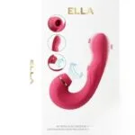 Ella 10 Fonksiyonlu G Noktası ve Dil Titreşimli Vibratör Pembe