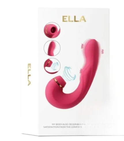 Ella 10 Fonksiyonlu G Noktası ve Dil Titreşimli Vibratör Pembe