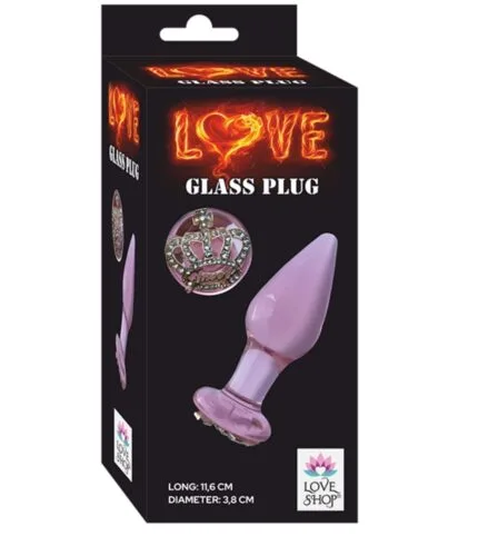 dolgulu cam anal plug