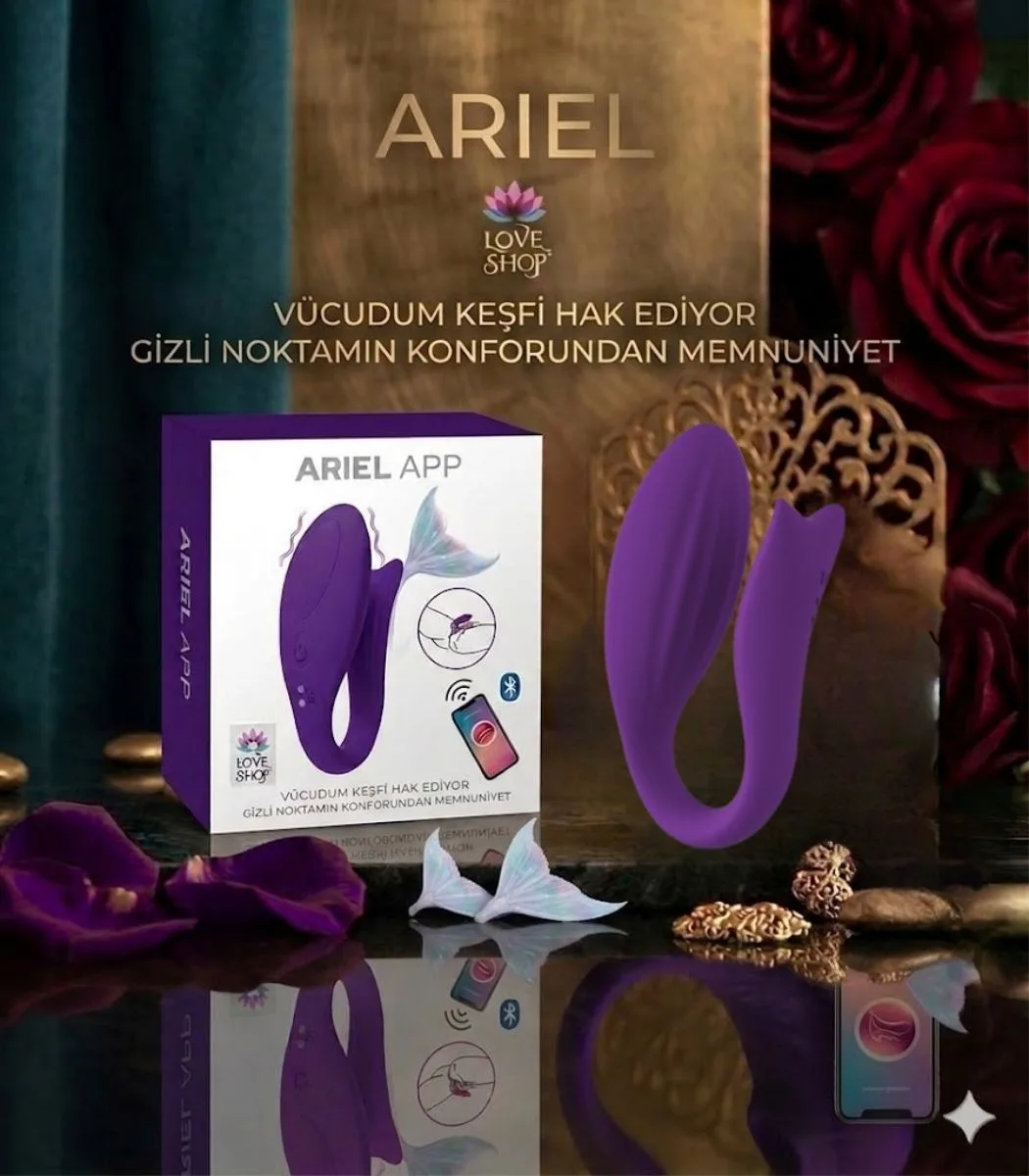 Ariel App Kontrollü Vibratör Giyilebilir Emme ve Titreşimli Premium Vajinal Stimülatör Mor