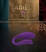 Ariel App Kontrollü Vibratör Giyilebilir Emme ve Titreşimli Premium Vajinal Stimülatör Mor - Görsel 2