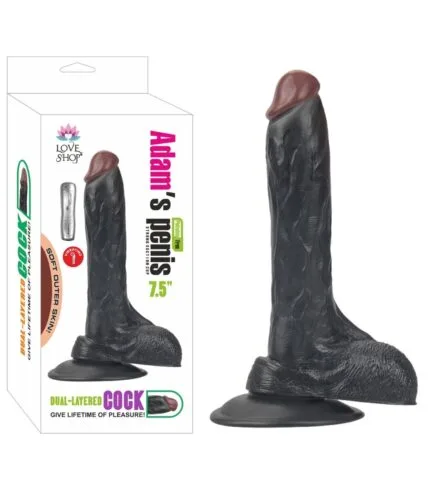 Süper Realistik Titreşimli 19 cm Siyah Zenci Kaliteli Dildo Vibratör Penis