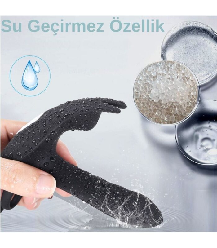 Premium Uzaktan Kumandalı Klitoris Uyarıcılı Penis Ringi - 2 Motorlu & Liquid Silikon - Görsel 6