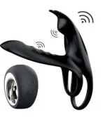 Premium Uzaktan Kumandalı Klitoris Uyarıcılı Penis Ringi - 2 Motorlu & Liquid Silikon - Görsel 2