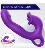 Üç Motorlu Klitoris Darbeli Vibratör Premium Saf Tutku %100 Liquid Silikon (Mor) - Image 6