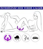 Üç Motorlu Çiftler İçin Vibratör Premium Saf Tutku %100 Liquid Silikon (Mor) - Görsel 5