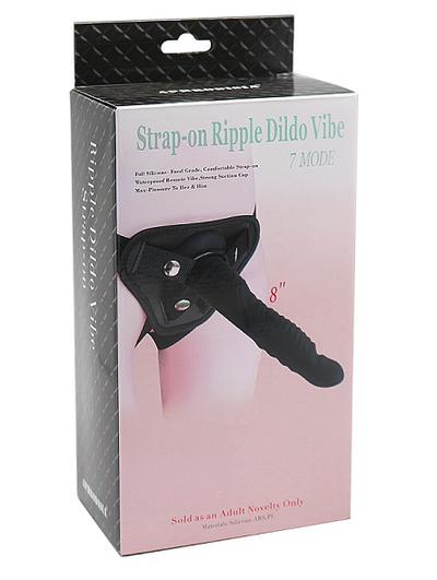 92008-1-821 Strap-on Ripple Dildo Vibe - Image 1
