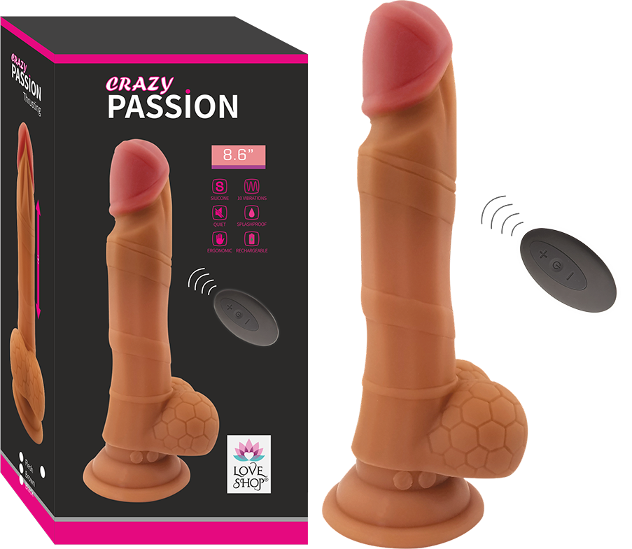 CRAYZ-PASSION-VIBRATOR-resim-1515 CRAYZ YUKARI AŞAĞI ROTASYONLU SİLİKON VİBRATOR - Görsel 1