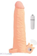 X-Tender Series - X-Tender Realistik Sleve - 19 cm Uzunluk - 5,6 cm Uzatma - Titreşimli Sleve - 120 gr Ağırlığında - Gerçekçi Ten Dokusunda - Görsel 2