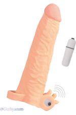 X-Tender Series - X-Tender Realistik Sleve - 19 cm Uzunluk - 5,6 cm Uzatma - Titreşimli Sleve - 120 gr Ağırlığında - Gerçekçi Ten Dokusunda - Görsel 4