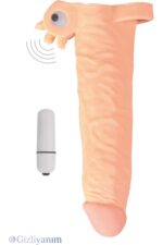 X-Tender Series - X-Tender Realistik Sleve - 19 cm Uzunluk - 5,6 cm Uzatma - Titreşimli Sleve - 120 gr Ağırlığında - Gerçekçi Ten Dokusunda - Görsel 6
