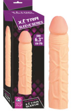 EXTRA SLEEVE SİLİKON PENİS KILIFI 16 CM 5 CM DOLGU TEN RENGİ - Görsel 3