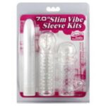 Slim Vibe Penis Kılıfı Seti*Titreşimli * 2 farklı yapıda penis kılıfı ve krom yapılı vibratör