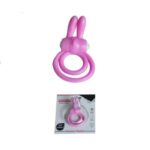 PEMBE KLİTORİS UYARICILI TİTREŞİMLİ PENİS HALKASI | NEW RABBIT RING PINK, ÜST KALİTE SİLİKON