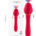 TINDA – 20 MOD GÜÇLÜ TİTREŞİM, 12 MOD EMME, ANAL-VAJİNAL-KLİTORİS UYARICI, ÇİFT MOTORLU