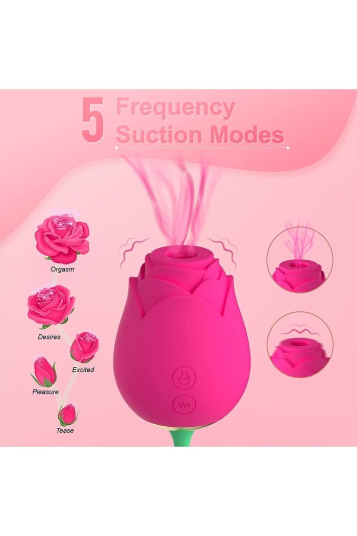 Rose Vibratör * 5 Fonksiyonlu Emme Özelliği * Vajinal-Klitoris ve G Uyarıcı Olarak Kullanıma Uygun * Çift Motorlu 10 Mod Güçlü Titreşim* Klitoris - G Nokta Uyaran Usb Şarj 7.6 Cm Gül Vibratör - Görsel 2
