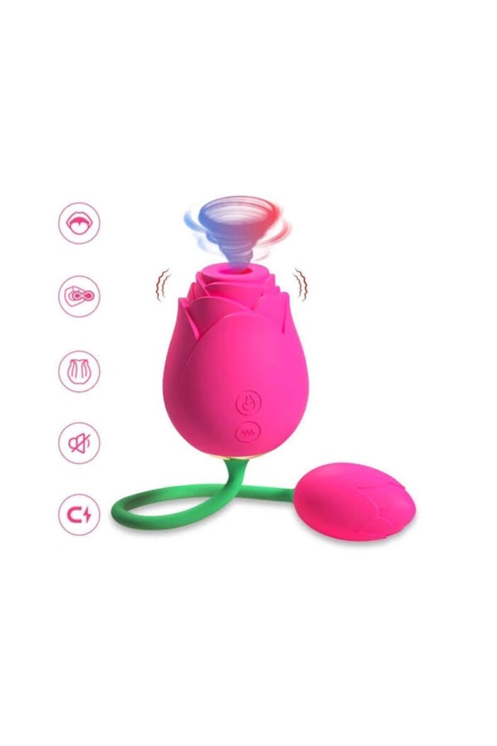 Rose Vibratör * 5 Fonksiyonlu Emme Özelliği * Vajinal-Klitoris ve G Uyarıcı Olarak Kullanıma Uygun * Çift Motorlu 10 Mod Güçlü Titreşim* Klitoris - G Nokta Uyaran Usb Şarj 7.6 Cm Gül Vibratör - Görsel 4