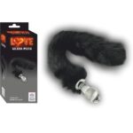 9 Cm Boy / 3,8 cm En /Anal Plug Zevk Veren Tıkaç 37 cm Siyah Peluş Tilki Kuyruk Anal Plug