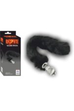 9 Cm Boy / 3,8 cm En /Anal Plug Zevk Veren Tıkaç 37 cm Siyah Peluş Tilki Kuyruk Anal Plug