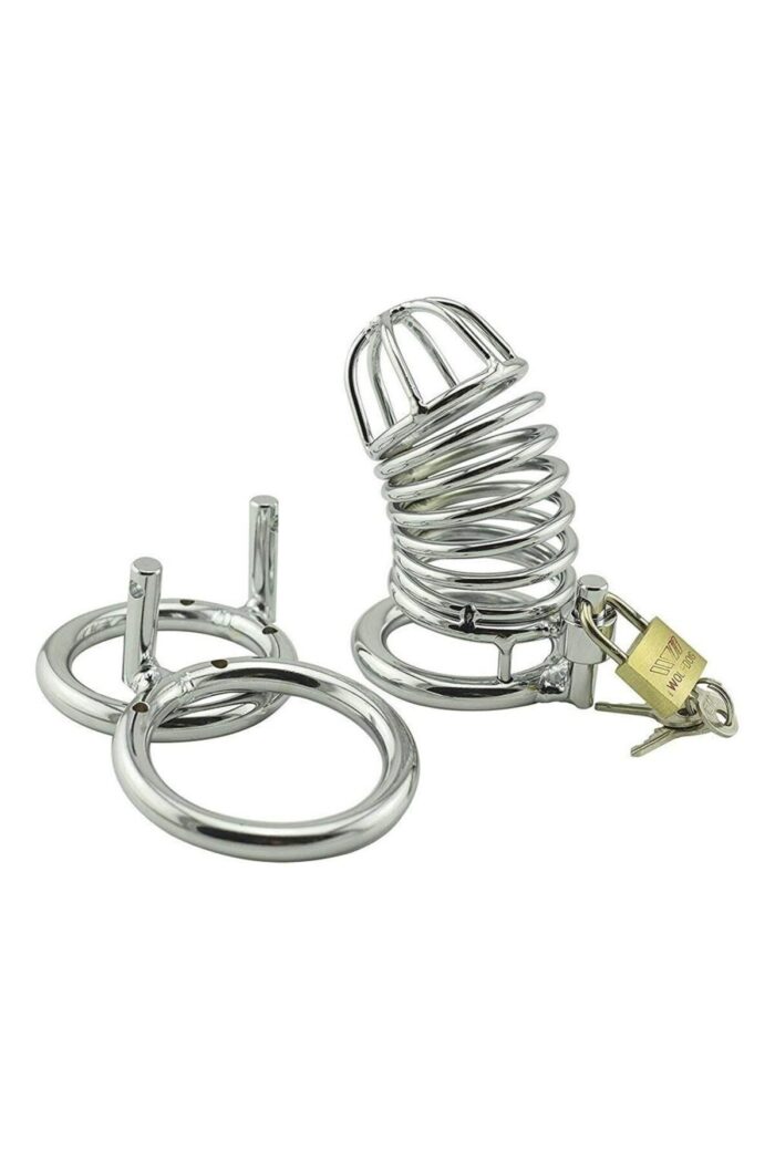 Kilitlenebilir Mini Asma Kilitli Penis Kafesi - Fantezi Ürünü - Görsel 2