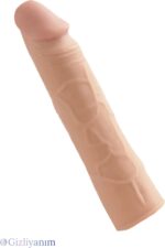 5cm Dolgu Uzatmalı Toplam 17 cm Penis Kılıfı - Ten Hassasiyetinde Tpi Materyal - Görsel 5