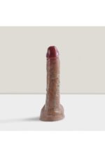 Ultra Gerçekçi Çift Katmanlı Dildo - Esnek Eğilip Bükülen Kıkırdaklı Silikon Vantuzlu 21.5 cm - Görsel 2