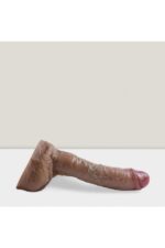 Ultra Gerçekçi Çift Katmanlı Dildo - Esnek Eğilip Bükülen Kıkırdaklı Silikon Vantuzlu 21.5 cm - Görsel 5