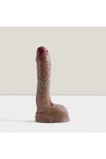 Ultra Gerçekçi Çift Katmanlı Dildo - Esnek Eğilip Bükülen Kıkırdaklı Silikon Vantuzlu 21.5 cm - Görsel 6