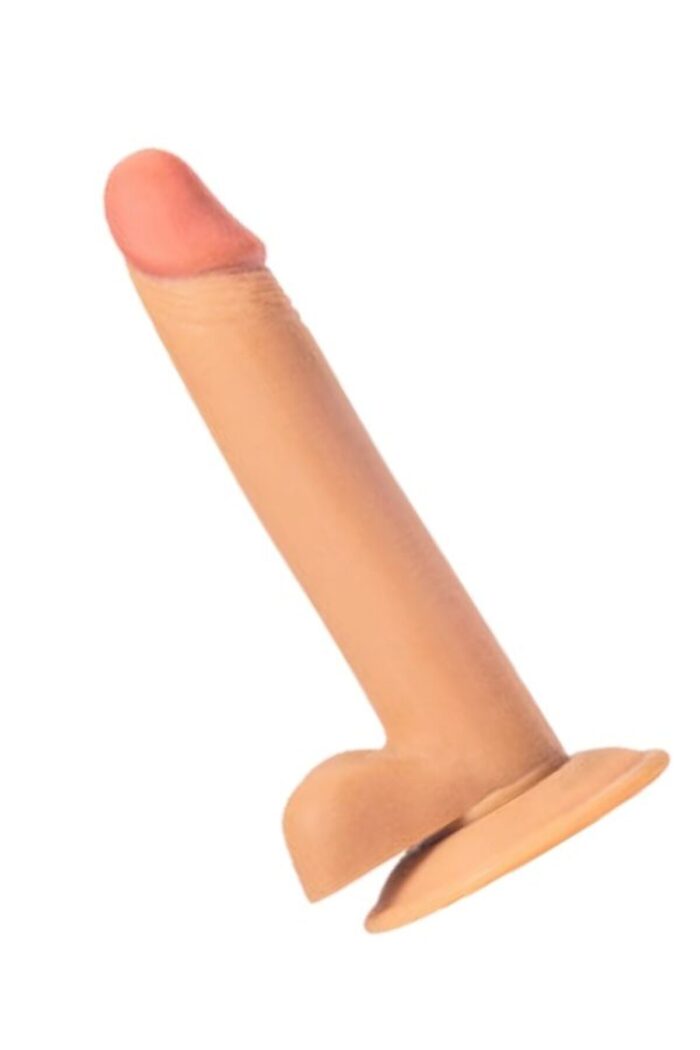 21,5 cm Realistik Penis Dildo - Açık Ten Rengi Vantuz Özellikli - Lüks Malzeme & Cilt Dostu - Görsel 4