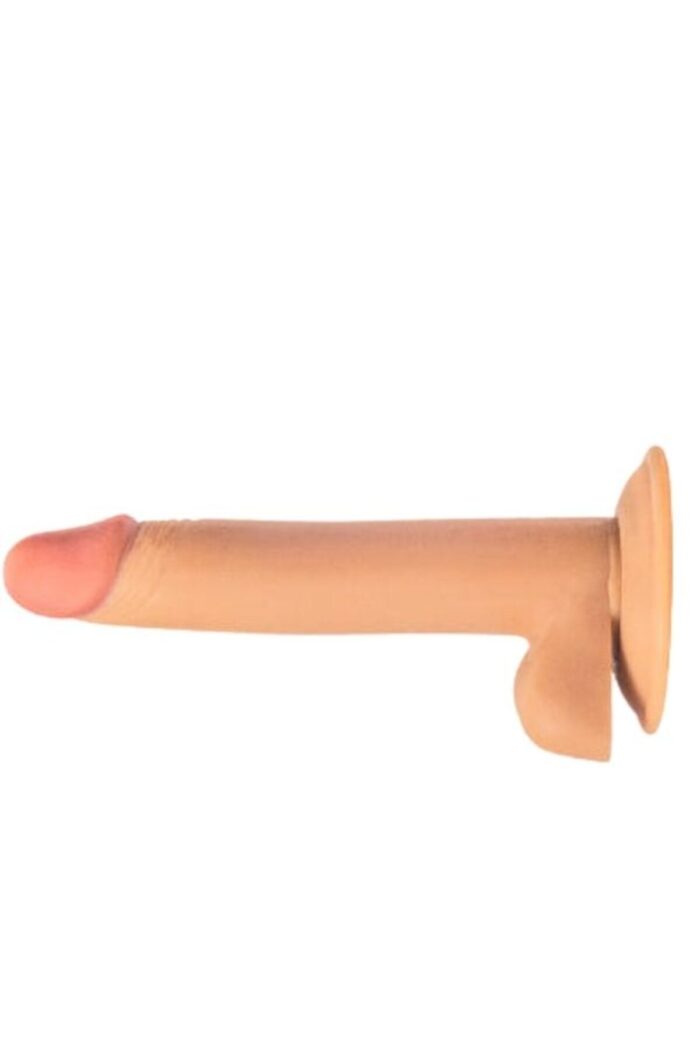 21,5 cm Realistik Penis Dildo - Açık Ten Rengi Vantuz Özellikli - Lüks Malzeme & Cilt Dostu - Görsel 6
