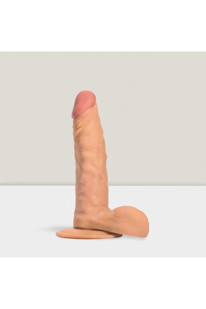 Colin's Dildo * 21 cm Realistik Penis Dildo - Açık Ten Rengi ve Yüksek Vantuzlu - Cilt Dostu Saf Silikon İçerikli - Görsel 2