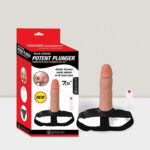Potent Belden Bağlama Orjinal Kemerl İçi Boş Vibratör Dildo 10 Farklı Titreşim Moduu 18 cm Uzunluğu