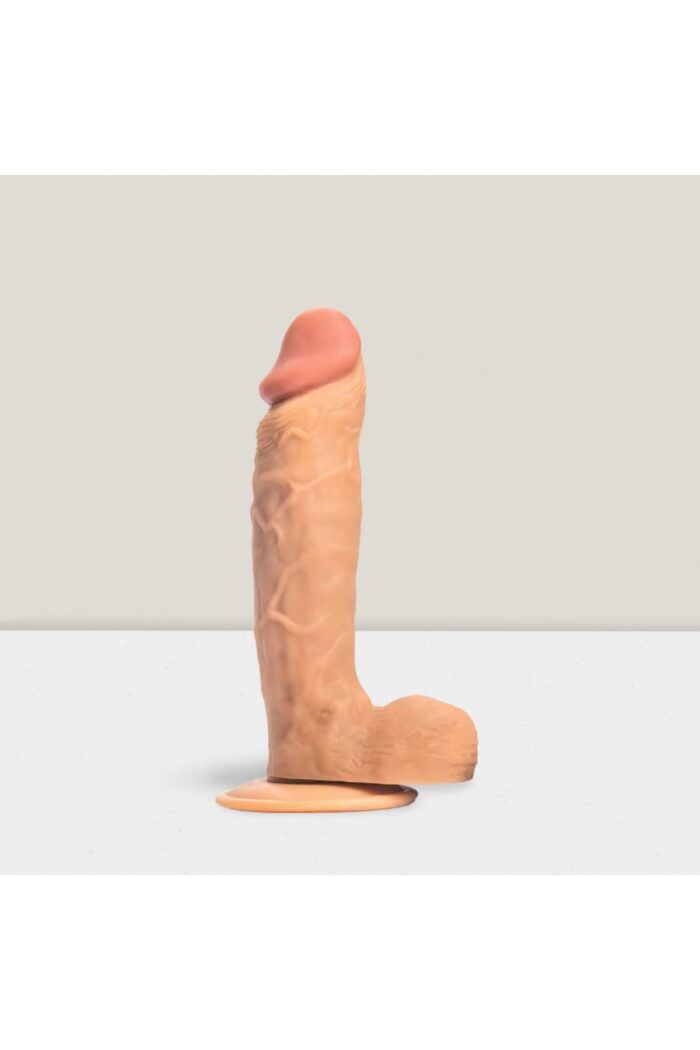 Jason's Dildo / * Realistik Penis Dildo - 24 cm Uzunluk - Açık Ten Rengi - Yüksek Vantuzlu - Lüks & Cilt Dostu 550 gr - Görsel 2