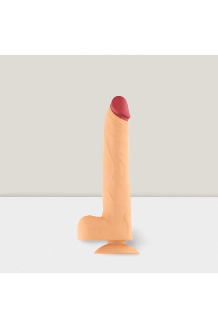 Realistik Penis Vibratör 19 cm Açık Ten Rengi 12 Titreşim Modu Yüksek Vantuzlu 360 Derece Rotasyon Isıtmalı - Görsel 2