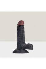Realistik Penis Dildo - 17,5 cm-Siyah Ten Rengi - Vantuz & Esnek Yapı - Image 2