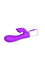 Sessiz USB Şarjlı Klitoris Uyarıcı Tavşan Vibratör - 19 cm - Mor 36 Mod Titreşim - Görsel 2