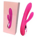Pembe Titreşimli Isıtıcılı USB Şarjlı (Anal Vajinal ) Kullanım Tavşan Vibratör -21 cm--2 Motor