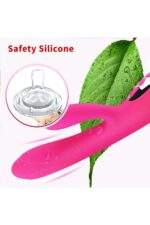 Pembe Titreşimli Isıtıcılı USB Şarjlı (Anal Vajinal ) Kullanım Tavşan Vibratör -21 cm--2 Motor - Görsel 4