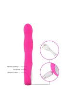 Mor Renkli USB Şarjlı Titreşimli Vibratör - 10 Mod - 20 cm - Image 3