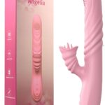 USB Şarjlı Çift Başlıklı Titreşiml Rotasyonlu Tavşan Vibratör - Sessiz Mod - Pembe