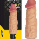 Açık Ten Renkli Titreşimli Dildo - Esnek Yapı, Hassas Doku