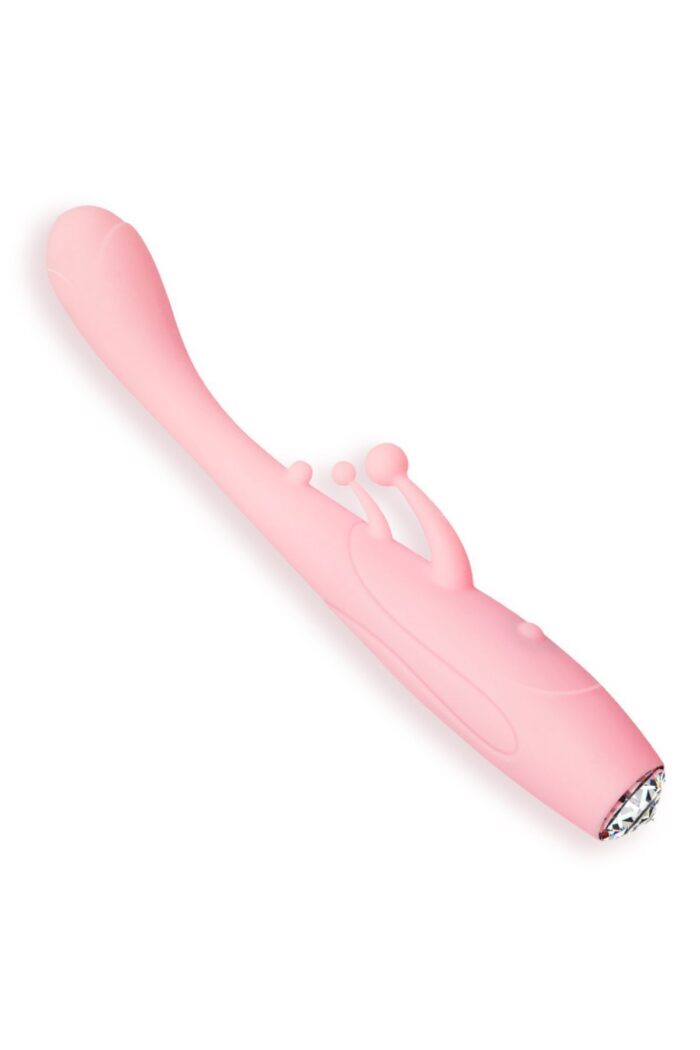 Klitoris Uyarıcılı Titreşimli Tavşan Vibratör - USB Şarjlı - Pembe-Vajinal ve Anal Kullanılabilir - Görsel 2