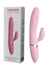 USB Şarjlı*2 Motorlu Titreşimli Tavşan Vibratör - Pembe Çok Fonksiyonlu*Klitoris Uyarıcılı*23 cm
