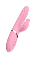 USB Şarjlı*2 Motorlu Titreşimli Tavşan Vibratör - Pembe Çok Fonksiyonlu*Klitoris Uyarıcılı*23 cm - Görsel 2