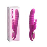 Isıtmalı Pembe Titreşimli Klitoris Uyarıcılı Tavşan Vibratör USB Şarjlı 10 Foksiyon 2 Motor Tırtıklı