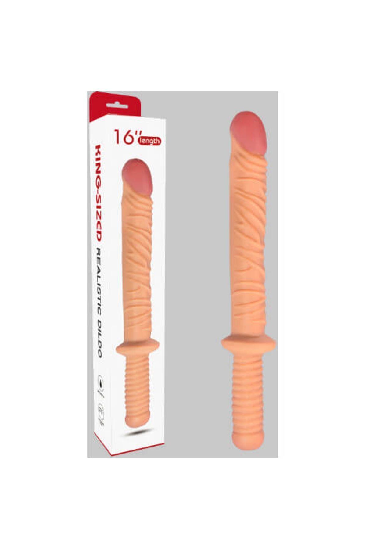 1_org_zoom Damarlı Dildo - 40 cm Uzunluk, Esnek TPE Malzeme Realistik Et Dokusunda - Görsel 1