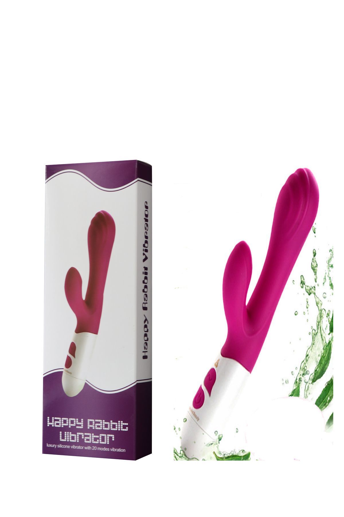 1_org_zoom Silikon Tavşan 20 Mod Titreşimli Vibratör - 18 cm Uzunluğunda - İkili Kullanılabilir (Anal Vajinal) - Image 1